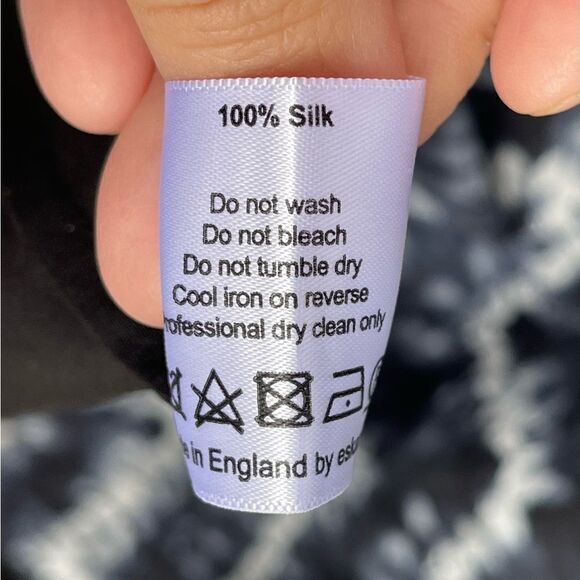 COPY - Eskandar CHEVRON Shibori Silk Double Layer Pinny Dress Size 1 /10/12 - Picture 7 of 11